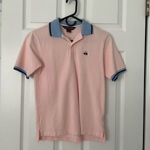 Brooks Brothers pastel pink blue polo shirt